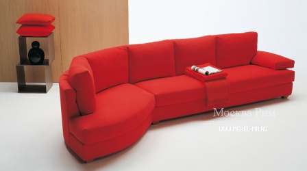 Sofa sectional upholstered leather or fabric, Composit, Bodema