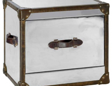 Coffee table, Howard Steel & Leather Side Table - Andrew Martin