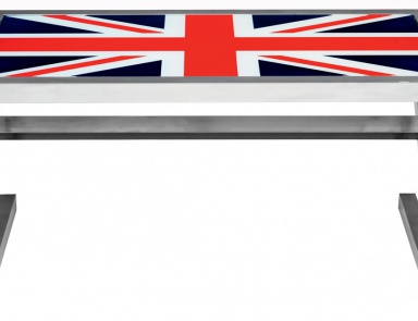 The table top is rectangular in shape, Cunningham Union Jack Desk - Andrew Martin