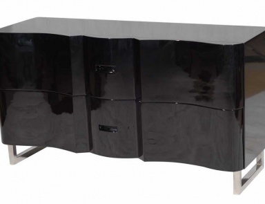 Dresser with metal legs, Godolfin Black Gloss Sideboard - Andrew Martin