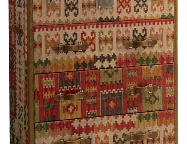Chest with leather handles, Kilim Chest of Drawers - Andrew Martin