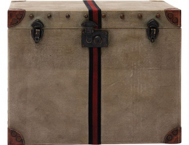 Commode with hinged lid, Lewes Canvas Trunk - Andrew Martin