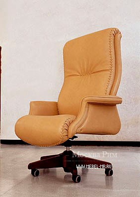 The chair of the working rotating leather upholstered G. 7 130, Mascheroni