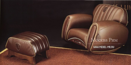 Armchair with pouf, Imola - Formitalia