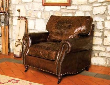 Armchair upholstered in leather, Maggi Massimo