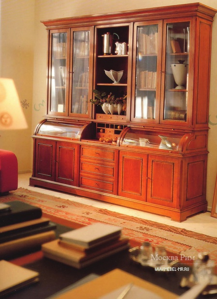 Bookcase cherry wood L1145, Annibale Colombo