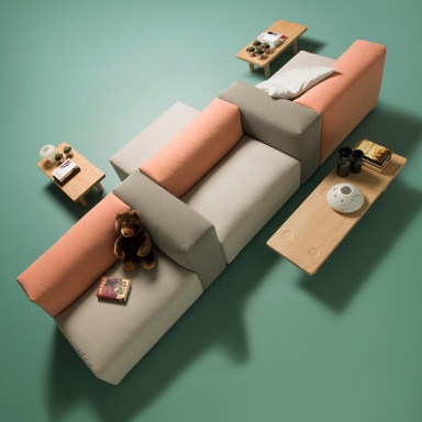 Modular system of seats Oblong