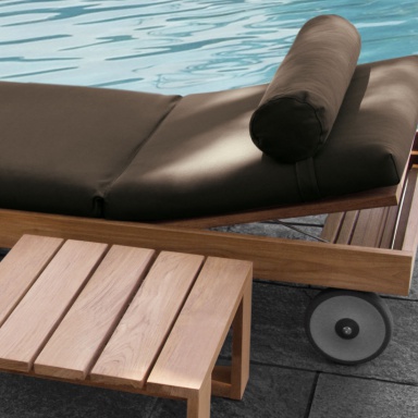 The sun lounger for garden Square