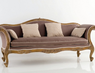 Two seater sofa in solid wood, Chelini