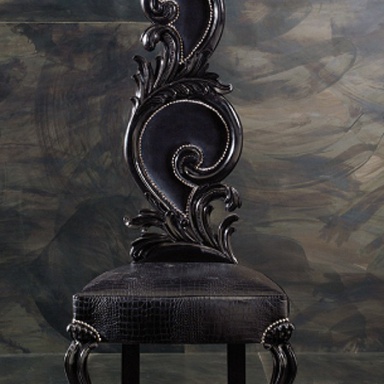 Chair with carved back Barocchina Big