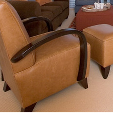 Armchair with pouf Barbara Barry