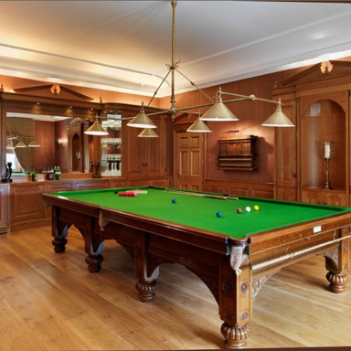 A billiard room (the billiard room for headsets)