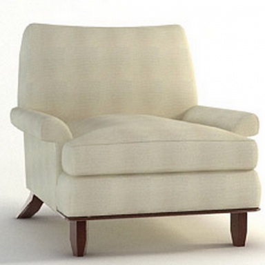 Armchair with low armrests Barbara Barry