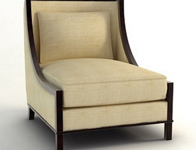 Chair with hard armrests, Barbara Barry