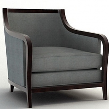 Chair with hard armrests Barbara Barry