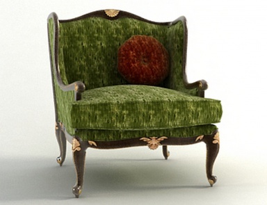 Armchair with shaped back, Barbara Barry
