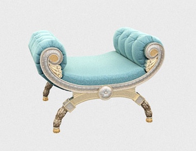 Ottoman with metal legs, Barbara Barry