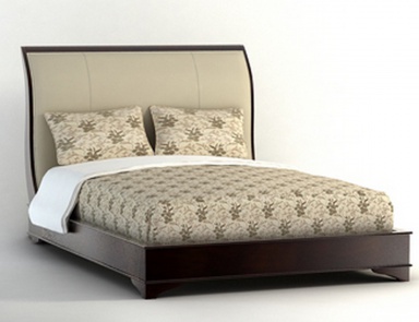 Bed with high headboard, Barbara Barry