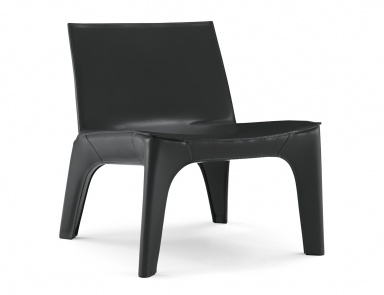 Chair in leather upholstery, Bb - Poliform