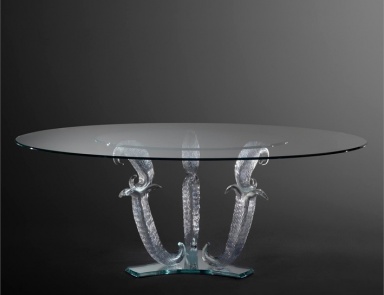 Dining table with round glass top Dinning Table Casanova - Reflex Angelo