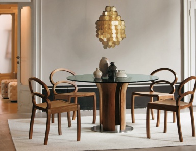 Chair Saturnia walnut Porada