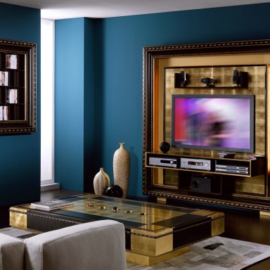 The panel under the TV and The Frame Home Cinema