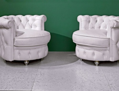 Chair in leather upholstery Bijou, Vismara