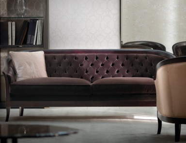 Sofa with curved backrest Marta Classic, Opera Contemporary