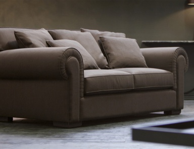 Sofa with rounded armrests Ruggero, Opera Contemporary