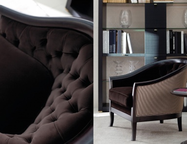 Armchair with a curved backrest Marta Classic, Opera Contemporary