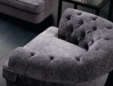 A chair with a semicircular back Lisette Soft, Contemporary Opera