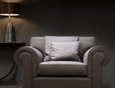 Chair with rounded armrests Ruggero, Opera Contemporary