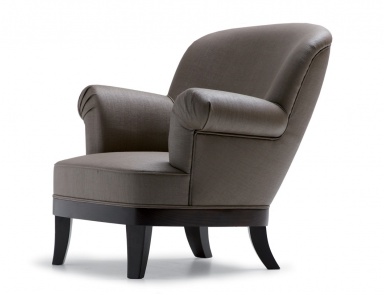 Chair with rounded armrests Contemporary Opera