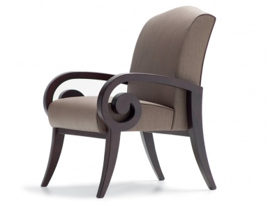 Chair with shaped armrests Contemporary Opera