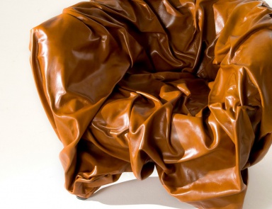 Chair with soft leather upholstery Grinza, Edra