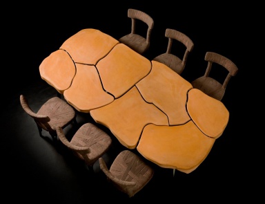 The table on steel frame Cotto, Edra