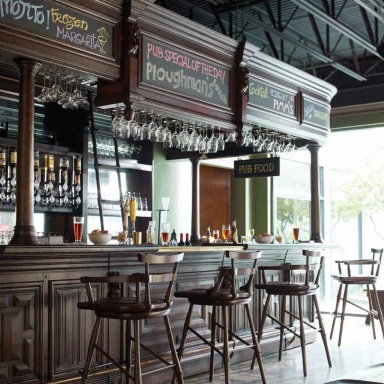 Bar Cabinet Tudor Oak