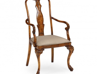Chair with elegant high back Queen Anne, Jonathan Charles