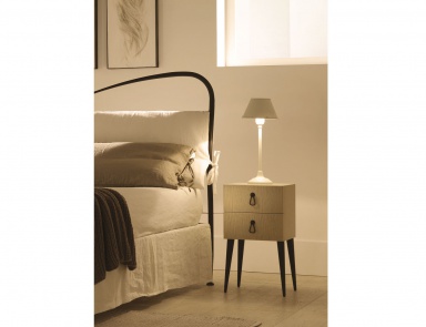 City bedside table made of solid wood, Cantori