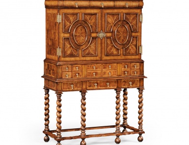 Secretaire walnut William and Mary, Jonathan Charles