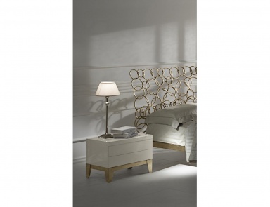 Vesuvio bedside table made of solid wood, Cantori