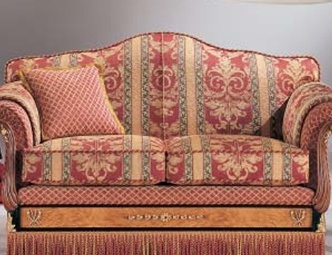 Sofa wooden frame upholstered Kyoto, Caspani Tino