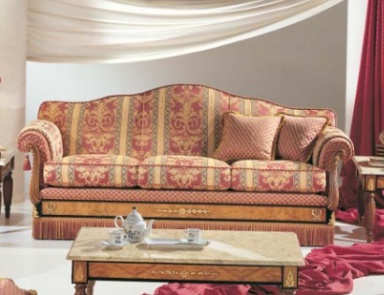 Three-seater sofa upholstered Kyoto, Caspani Tino