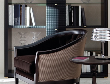 Armchair with a curved backrest Classic Marta, Angelo Cappellini