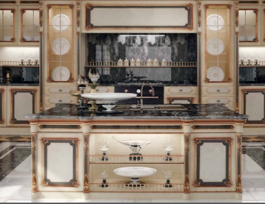Kitchen made of natural wood, Ezio Bellotti