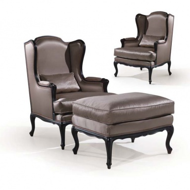 Chair with Ottoman Mediterraneo