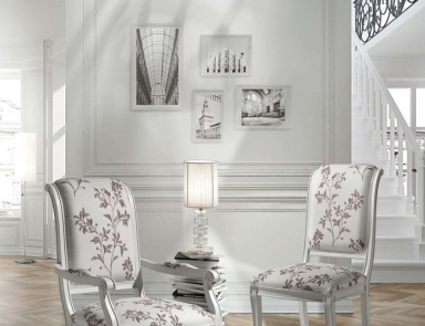 Chair with fabric upholstery Mediterraneo, Angelo Cappellini