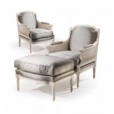 Chair with Ottoman Mediterraneo