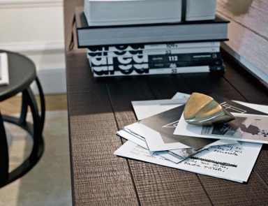 The Antares console with wooden top, B&B Italia