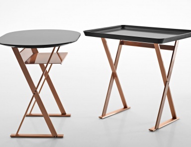 Pathos coffee table with wood or marble top, B&B Italia